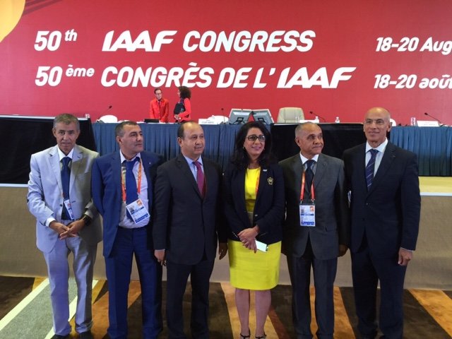 Nawal, Skah et Aziz Daouda aux instances dirigeantes de l'IAAF Nawal, Skah et Aziz Daouda aux instances dirigeantes de l'IAAF