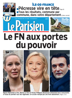 Elections régionales en France: le FN premier parti de France Elections régionales en France: le FN premier parti de France