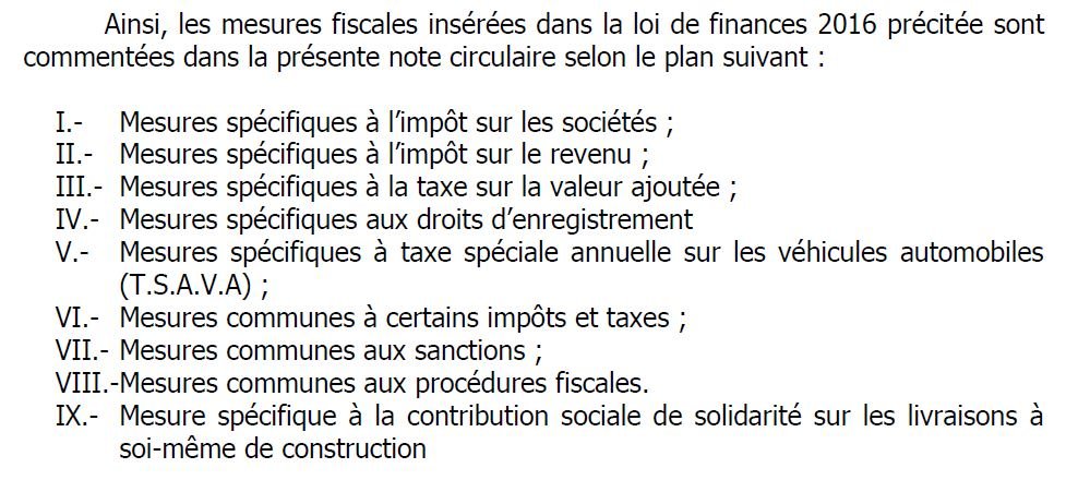 La circulaire des impôts mise en ligne ce mercredi matin La circulaire des impôts mise en ligne ce mercredi matin