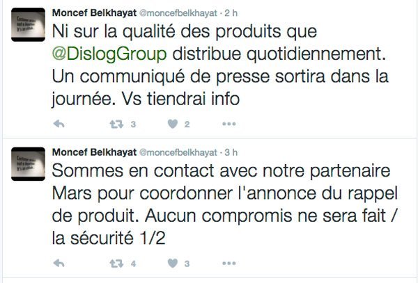 Produits Mars. La valeur de la marchandise à rappeler est de 1,5 MDH Produits Mars. La valeur de la marchandise à rappeler est de 1,5 MDH