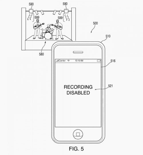 Apple: un brevet pour interdire de filmer pendant les concerts Apple: un brevet pour interdire de filmer pendant les concerts