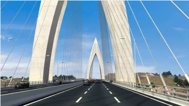 Rabat. Ouverture du pont à haubans “Mohammed VI” et de l'autoroute de contournement Rabat. Ouverture du pont à haubans “Mohammed VI” et de l'autoroute de contournement