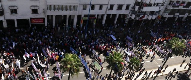 Manif anti-Benkirane à Casa Manif anti-Benkirane à Casa