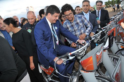 Marrakech a lancé son service de vélos en libre service Marrakech a lancé son service de vélos en libre service