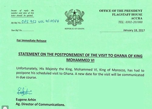 Report de la visite du Roi Mohammed VI au Ghana (presse locale) Report de la visite du Roi Mohammed VI au Ghana (presse locale)
