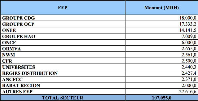 Etablissements et entreprises publics: 107 MMDH seront investis en 2017 Etablissements et entreprises publics: 107 MMDH seront investis en 2017