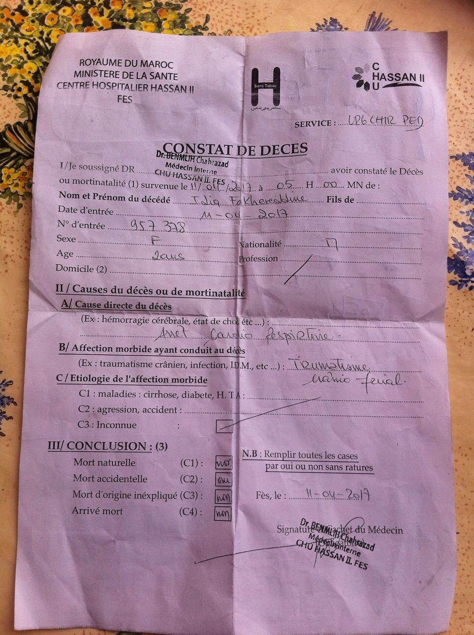 Décès tragique de la petite Idya: Le récit du père de la victime Décès tragique de la petite Idya: Le récit du père de la victime