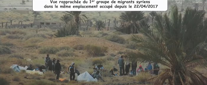 Migrants syriens à la frontière marocaine: des images qui confirment les faits Migrants syriens à la frontière marocaine: des images qui confirment les faits