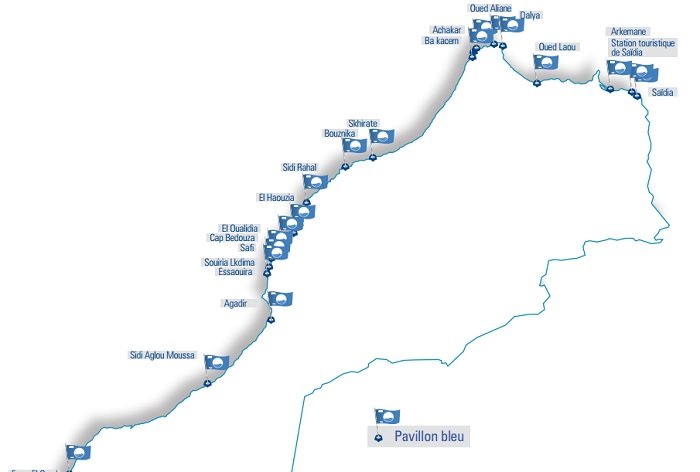 Environnement: voici la nouvelle carte des plages marocaines selon la qualité des eaux de baignade Environnement: voici la nouvelle carte des plages marocaines selon la qualité des eaux de baignade