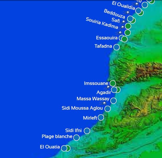 Environnement: voici la nouvelle carte des plages marocaines selon la qualité des eaux de baignade Environnement: voici la nouvelle carte des plages marocaines selon la qualité des eaux de baignade