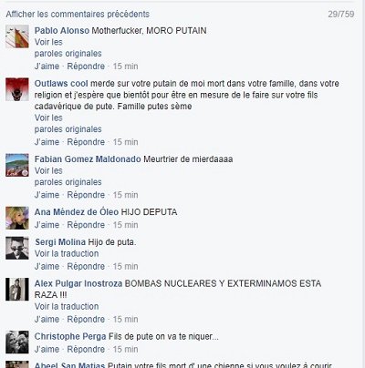 Le profil de Driss Oukabir inondé d'insultes avant d'être désactivé Le profil de Driss Oukabir inondé d'insultes avant d'être désactivé