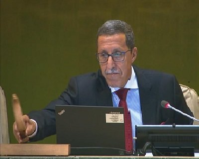 L'image du jour: Omar Hilale préside une réunion de l'AG de l'ONU L'image du jour: Omar Hilale préside une réunion de l'AG de l'ONU