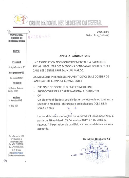 La province de Tata veut recruter des médecins sénégalais pour combler les postes vacants La province de Tata veut recruter des médecins sénégalais pour combler les postes vacants