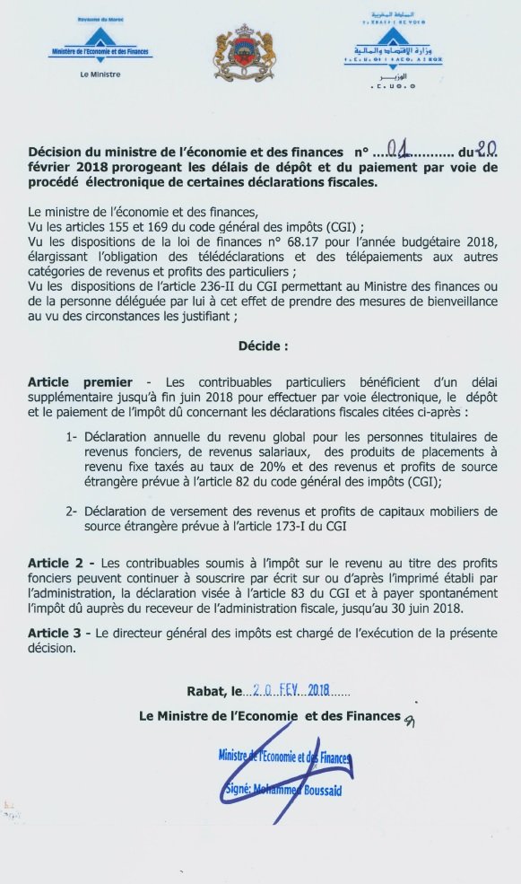 Document. La décision de prolongation du délai de déclaration de l'IR (pour les particuliers) Document. La décision de prolongation du délai de déclaration de l'IR (pour les particuliers)