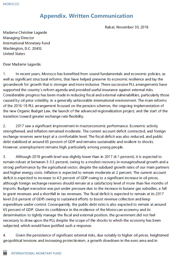 Document. La lettre de Benchaâboun et Jouahri à Christine Lagarde Document. La lettre de Benchaâboun et Jouahri à Christine Lagarde