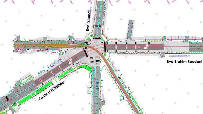 Trémie de Ghandi à Casablanca: les travaux sont à 15% d'avancement Trémie de Ghandi à Casablanca: les travaux sont à 15% d'avancement