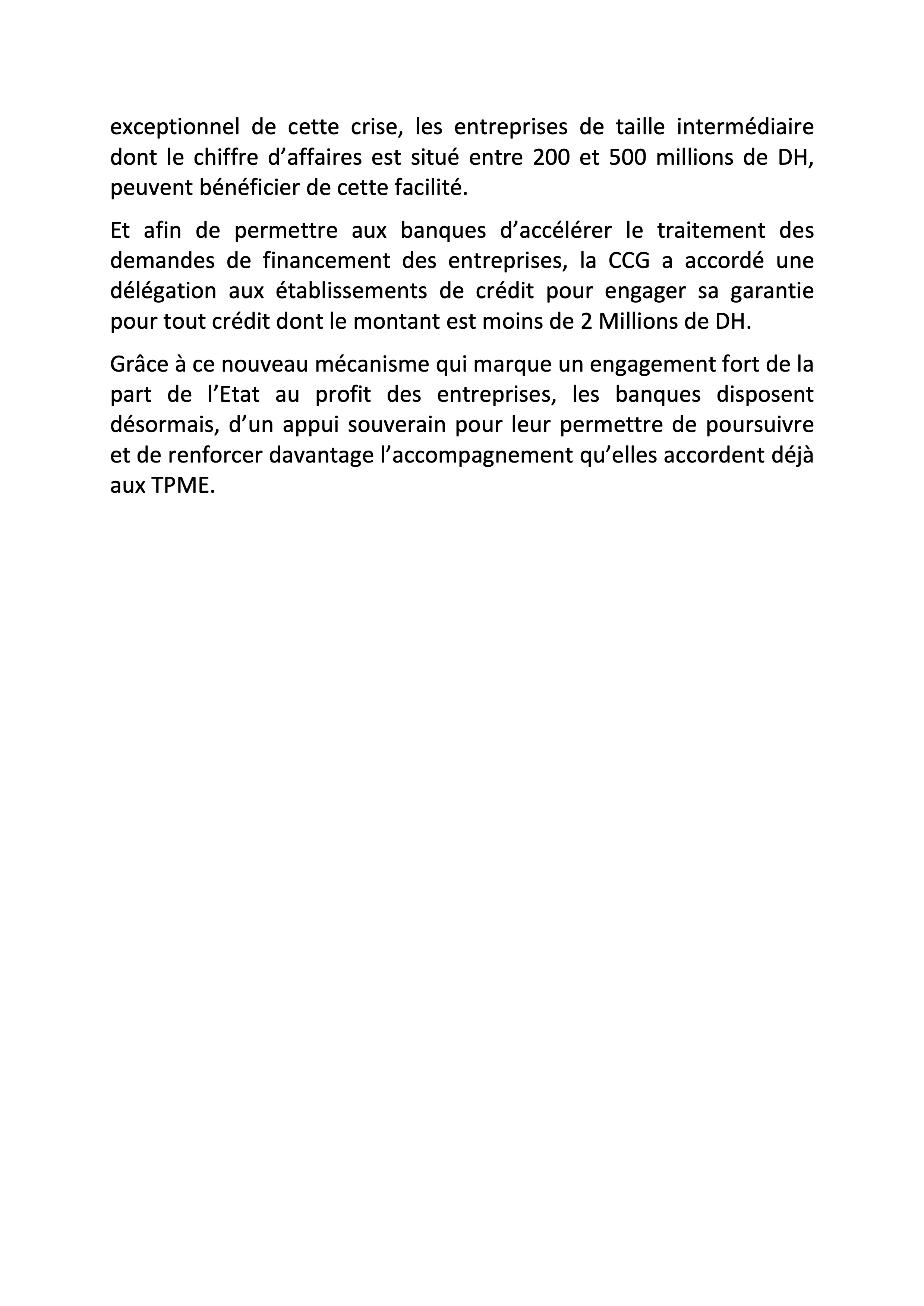 Crise du Coronavirus : la CCG lance la garantie “Damane Oxygène” (officiel) Crise du Coronavirus : la CCG lance la garantie “Damane Oxygène” (officiel)