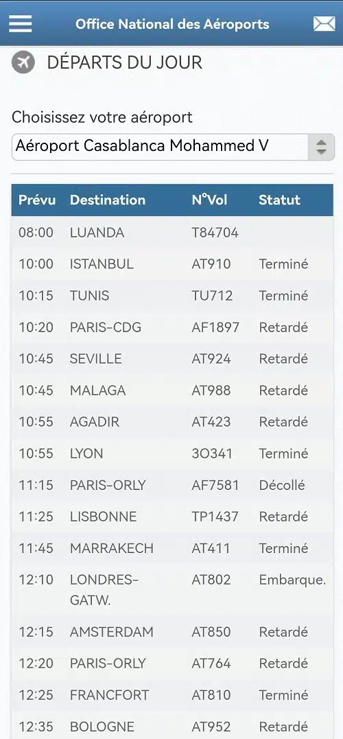 Grosses perturbations aux aéroports de Casablanca et de Tanger à cause de la météo Grosses perturbations aux aéroports de Casablanca et de Tanger à cause de la météo