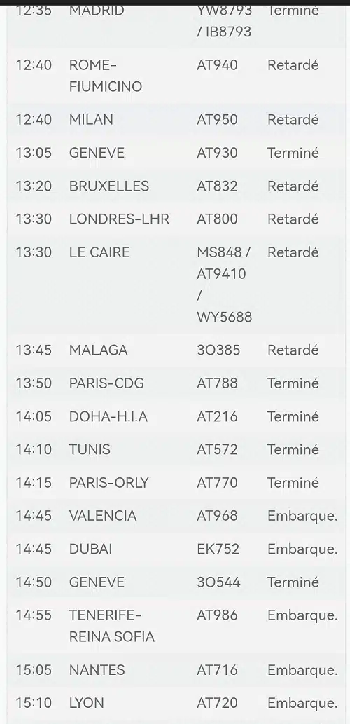 Grosses perturbations aux aéroports de Casablanca et de Tanger à cause de la météo Grosses perturbations aux aéroports de Casablanca et de Tanger à cause de la météo