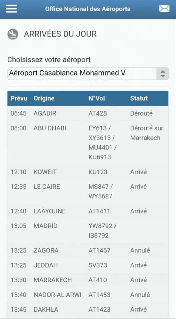 Perturbations dans plusieurs aéroports marocains à cause des fortes rafales de vent Perturbations dans plusieurs aéroports marocains à cause des fortes rafales de vent