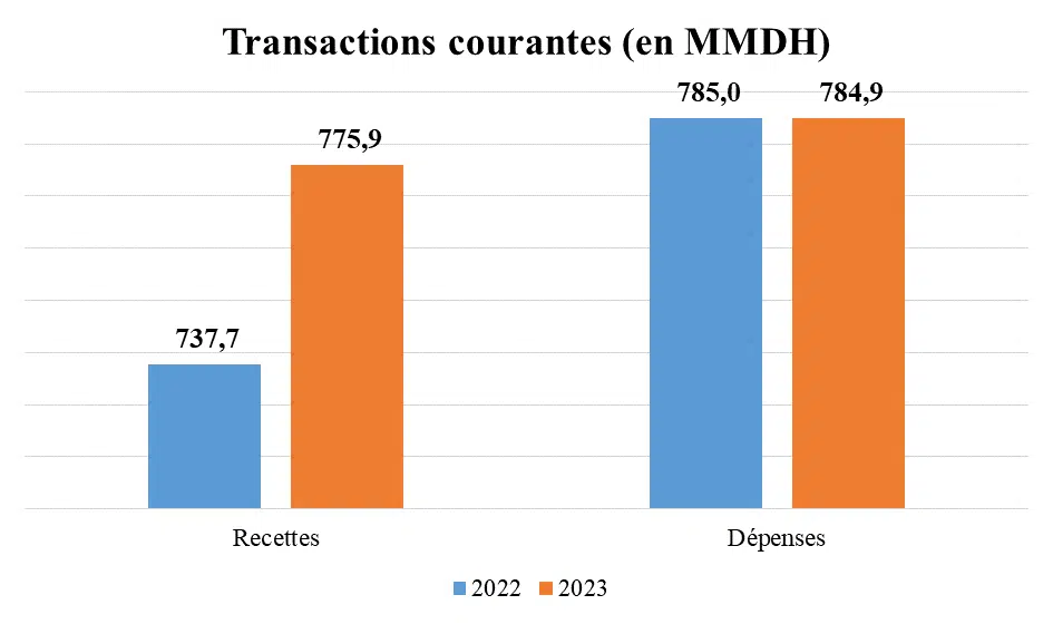 Le déficit courant de la balance des paiements s’allège sensiblement en 2023 (0,6% du PIB) Le déficit courant de la balance des paiements s’allège sensiblement en 2023 (0,6% du PIB)