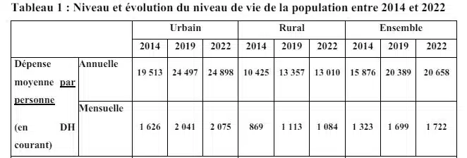 Inégalités, niveau de vie, dépenses annuelles : voici les chiffres de 2022 (HCP) Inégalités, niveau de vie, dépenses annuelles : voici les chiffres de 2022 (HCP)
