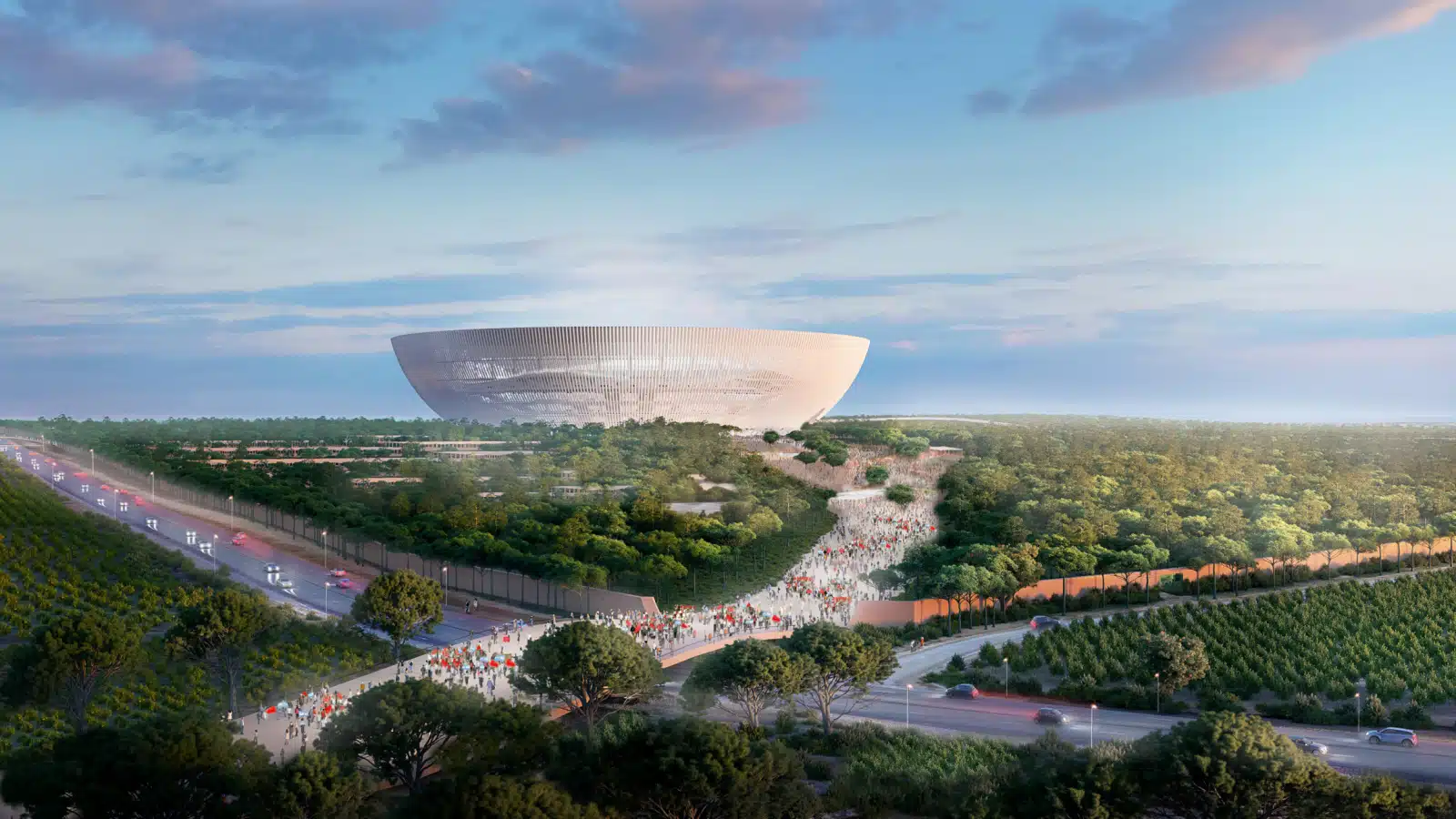 Le cabinet Herzog & de Meuron présente sa vision, non retenue, du Grand Stade de Casablanca Le cabinet Herzog & de Meuron présente sa vision, non retenue, du Grand Stade de Casablanca