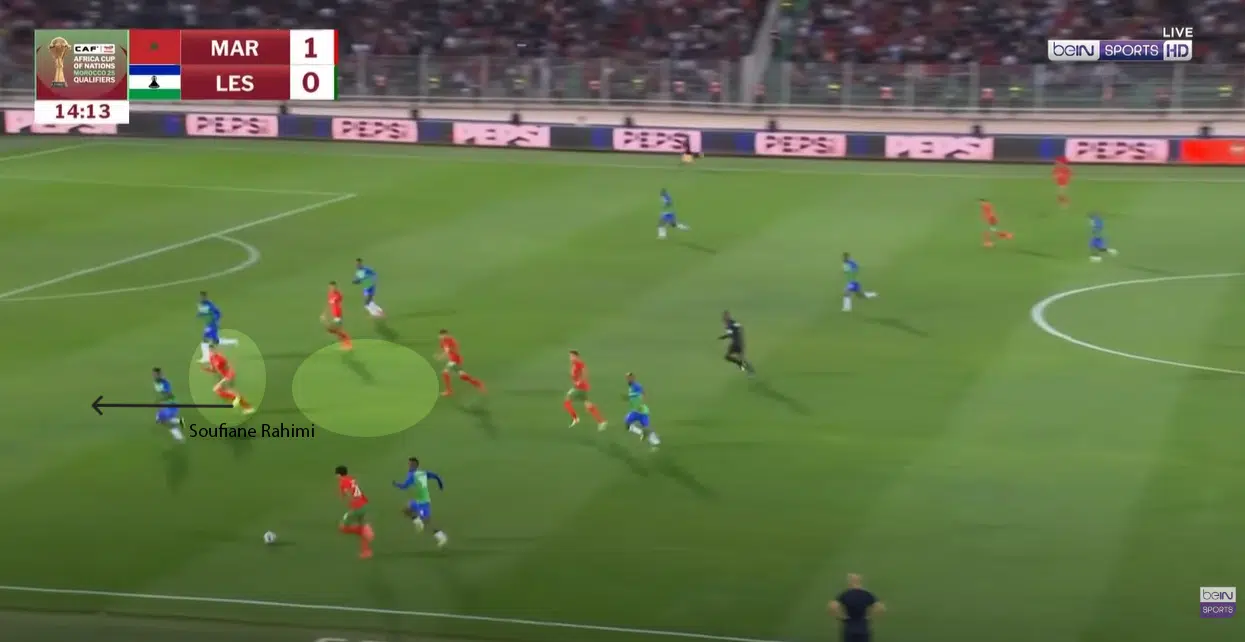 Can 2025. Soufiane Rahimi brille lors de l'écrasante victoire du Maroc face au Lesotho (7-0) Can 2025. Soufiane Rahimi brille lors de l'écrasante victoire du Maroc face au Lesotho (7-0)
