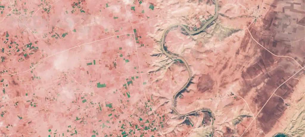 Vue du ciel, l'aridité gagne du terrain au Maroc (images satellite) Vue du ciel, l'aridité gagne du terrain au Maroc (images satellite)