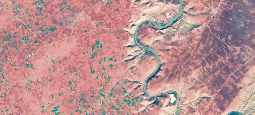 Vue du ciel, l'aridité gagne du terrain au Maroc (images satellite) Vue du ciel, l'aridité gagne du terrain au Maroc (images satellite)