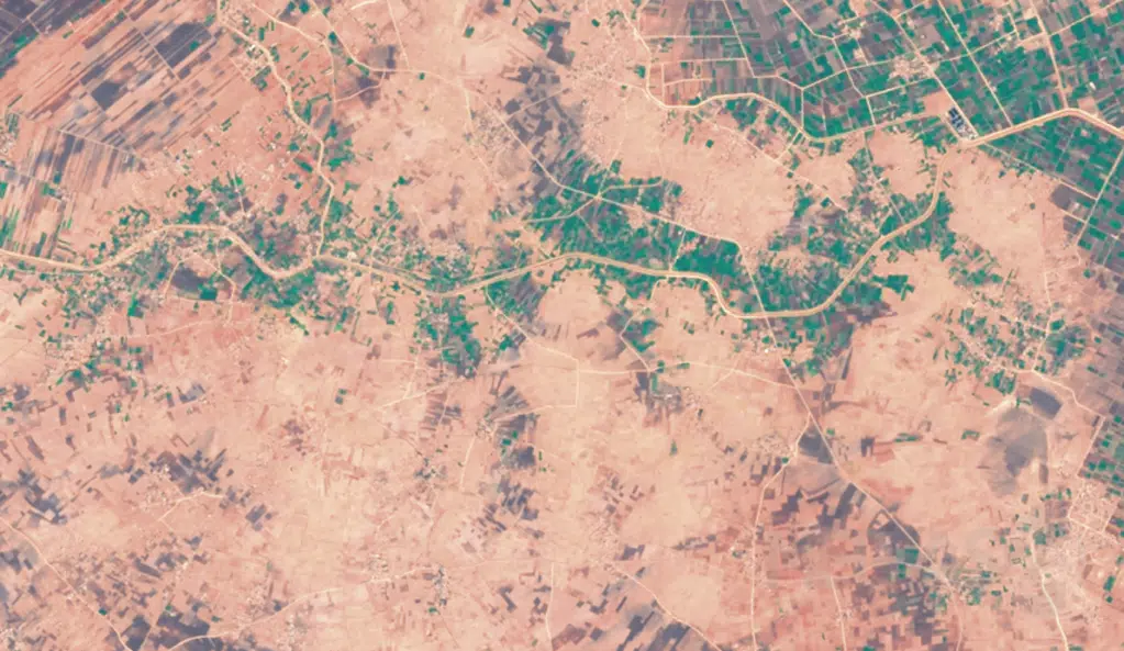 Vue du ciel, l'aridité gagne du terrain au Maroc (images satellite) Vue du ciel, l'aridité gagne du terrain au Maroc (images satellite)