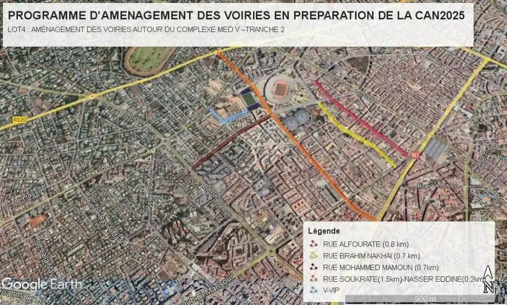 CAN 2025. 396 MDH pour améliorer les voiries autour du complexe Mohammed V CAN 2025. 396 MDH pour améliorer les voiries autour du complexe Mohammed V