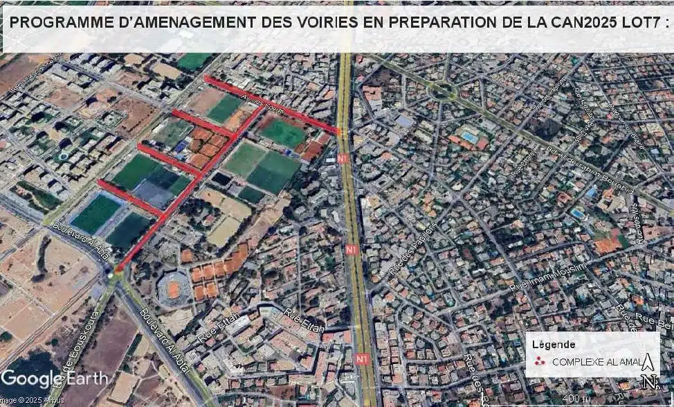 CAN 2025. 396 MDH pour améliorer les voiries autour du complexe Mohammed V CAN 2025. 396 MDH pour améliorer les voiries autour du complexe Mohammed V