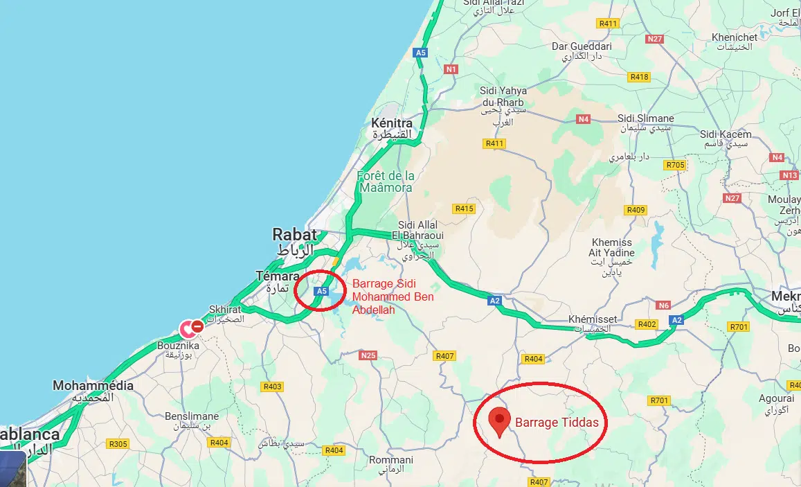 Le barrage Tiddas, une réserve d'eau stratégique pour sécuriser l'approvisionnement en eau de l'axe Kenitra à Marrakech Le barrage Tiddas, une réserve d'eau stratégique pour sécuriser l'approvisionnement en eau de l'axe Kenitra à Marrakech