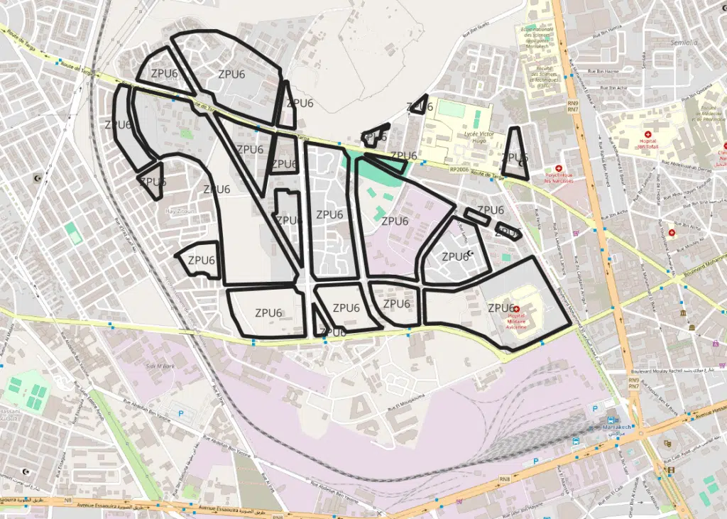 Plan d’aménagement Marrakech Ouest : les habitants du quartier militaire de Guéliz refusent leur relogement en périphérie Plan d’aménagement Marrakech Ouest : les habitants du quartier militaire de Guéliz refusent leur relogement en périphérie