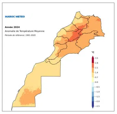 2024, année la plus chaude jamais enregistrée au Maroc, la plus sèche depuis les années 60 2024, année la plus chaude jamais enregistrée au Maroc, la plus sèche depuis les années 60