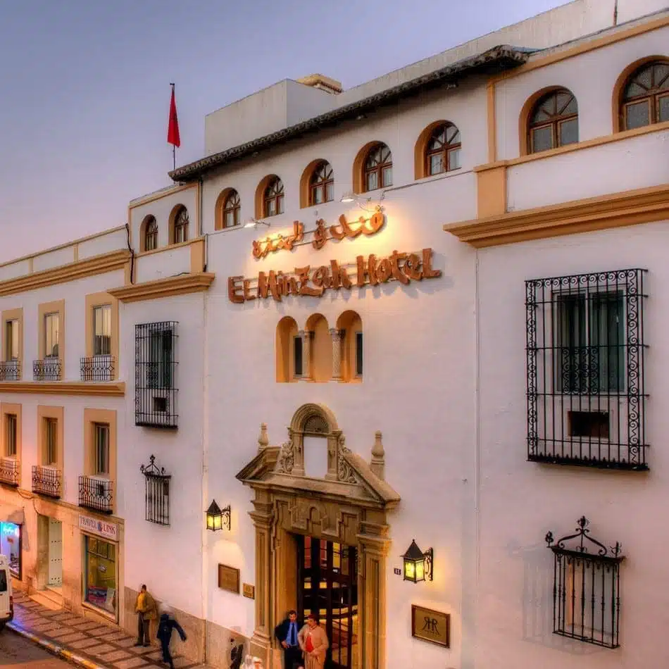 Tanger, la mystérieuse muse de Paul Bowles Une vue de la face de l'hôtel Minzah