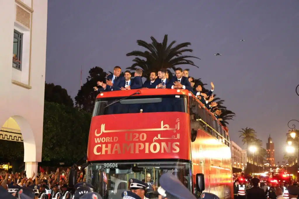 En images, liesse populaire à Rabat pour les Lionceaux de l’Atlas, sacrés champions du monde En images, liesse populaire à Rabat pour les Lionceaux de l’Atlas, sacrés champions du monde