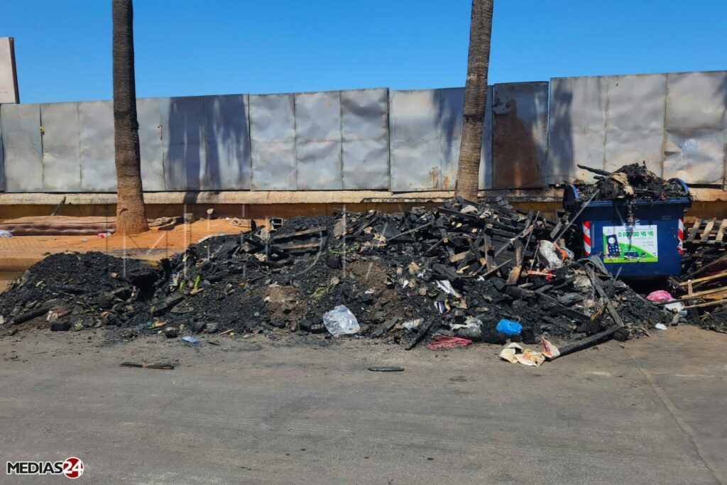 Incendie dans un camp de migrants à côté de la gare Ouled Ziane à Casablanca, pas de victimes