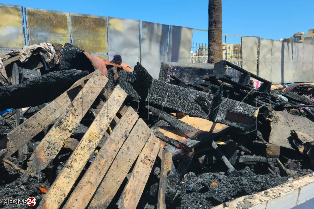 Incendie dans un camp de migrants à côté de la gare Ouled Ziane à Casablanca, pas de victimes