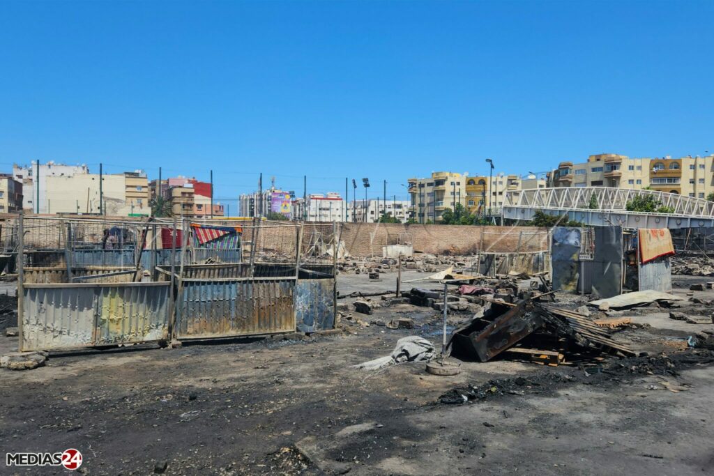 Incendie dans un camp de migrants à côté de la gare Ouled Ziane à Casablanca, pas de victimes