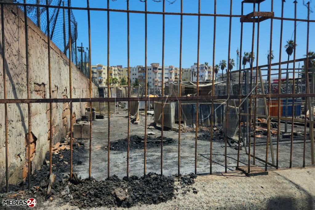 Incendie dans un camp de migrants à côté de la gare Ouled Ziane à Casablanca, pas de victimes