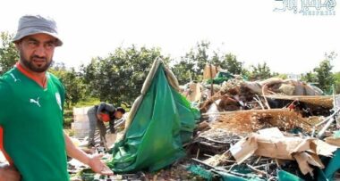 Destruction des bidonvilles de Drabka, aux environs de Hay Ryad à Rabat