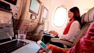 Le wi-fi gratuit à bord de l'A380 d'Emirates