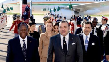 Ouattara accueilli par la famille royale à Marrakech