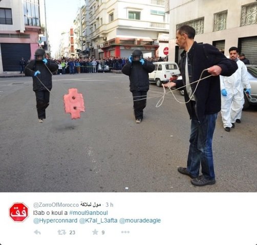 La fausse alerte à la bombe de Casablanca parodiée sur Internet