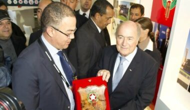 Football. Lekjaa rencontre Blatter
