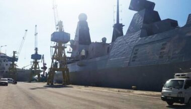 Un destroyer britannique à Casablanca
