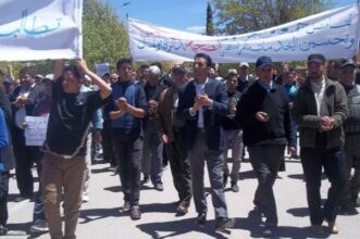 Manifestation pour la réouverture de l'hôpital de Boulemane