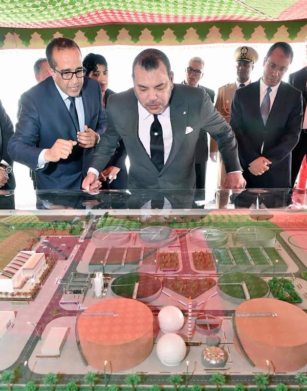 Le Roi Mohammed VI visite l'Atlantic Free Zone de Kénitra